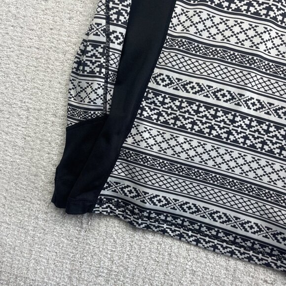 SWIX Base Layer Long Sleeve 1/2 Zip Wom L Nordic Pattern Black White Ski / Hke - Picture 10 of 13